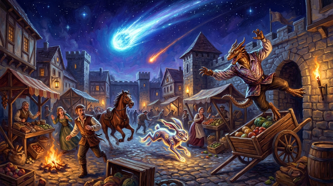 Chaos in the market square